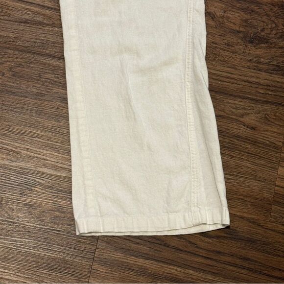 Roxy Oceanside Drawstring Pants Cotton Linen Blend White Size Large - Picture 5 of 15
